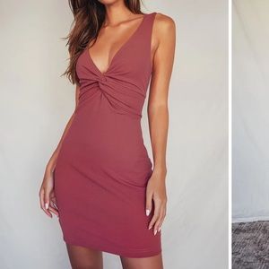 Rusty rose mini dress